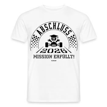 Abschluss 2026 – Mission Erfüllt! (Zieleinfahrt B) - Männer T-Shirt - Weiß - Vorne - AI Model Male 178 dark (178cm)