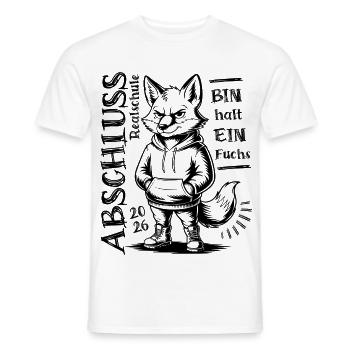 Secondary school graduation 2026 - I'm just a fox - Men's T-Shirt - white - Front - AI Model Male 178 dark (178cm)