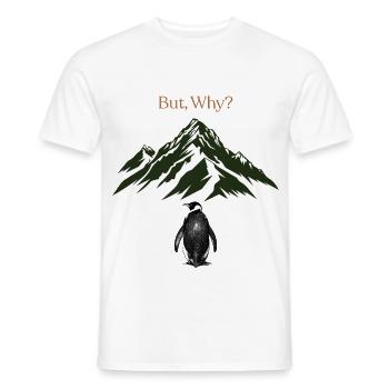 But, Why? Berglandschaft - Männer T-Shirt - Weiß - Vorne - AI Model Male 178 dark (178cm)