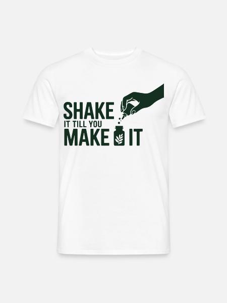 Homöopathie: Schüttel es, bis du es professionell machst. - Männer T-Shirt - Weiß