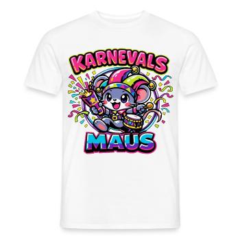 Karnevalsmaus Karneval Kostüm - Männer T-Shirt - Weiß - Vorne - AI Model Male 178 dark (178cm)