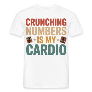 Zahlennerd Cardio Humor - Männer T-Shirt - Weiß - Vorne - AI Model Male 178 dark (178cm)