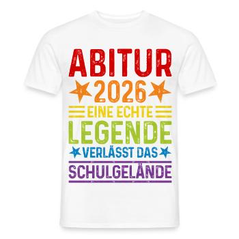 Abitur 2026: A legend leaves the school grounds - Men's T-Shirt - white - Front - AI Model Male 178 dark (178cm)