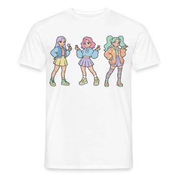 Kpop Koreanische Musik Süßes Korea-Mädchen Kpop-Fans Finger - Männer T-Shirt - Weiß - Vorne - AI Model Male 178 dark (178cm)