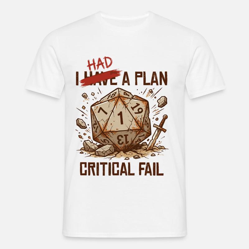 Échec critique – J’avais un plan cube - T-shirt Homme - blanc