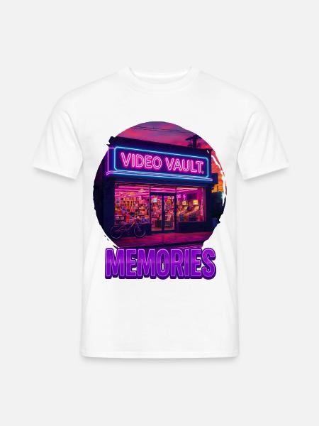 Retro Vintage 80er VHS-T-Shirt - Männer T-Shirt - Weiß