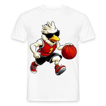 Basketball Chicken - Männer T-Shirt - Weiß - Vorne - AI Model Male 178 dark (178cm)