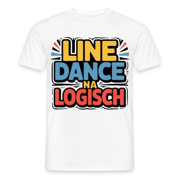 Line Dance Logical - Men's T-Shirt - white - Front - AI Model Male 178 dark (178cm)