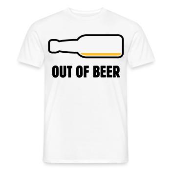 Out Of Beer (Bier / Bierchen / Biertrinker POS 2C) - Männer T-Shirt - Weiß - Vorne - AI Model Male 178 dark (178cm)