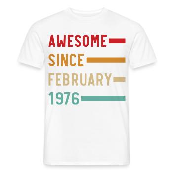 February 1976 Vintage Retro Birthday Gift - Men's T-Shirt - white - Front - AI Model Male 178 dark (178cm)
