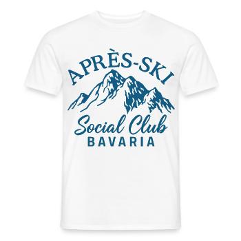 Apres Ski Social Club Bavaria - Männer T-Shirt - Weiß - Vorne - AI Model Male 178 dark (178cm)