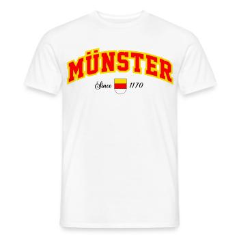 Münster City - T-shirt homme - blanc - Devant - AI Model Male 178 dark (178cm)