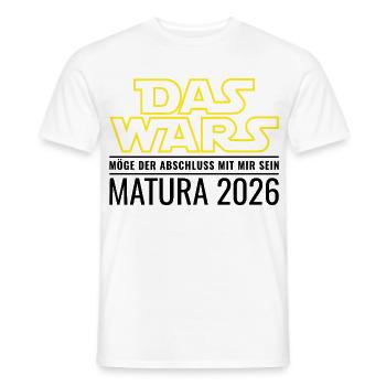 Matura 2026 Das wars (Möge Abschluss mit mir sein) - Männer T-Shirt - Weiß - Vorne - AI Model Male 178 dark (178cm)
