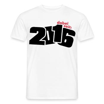 Né depuis 2016 - T-shirt homme - blanc - Devant - AI Model Male 178 dark (178cm)
