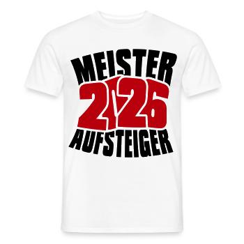 Champion and promoted team 2026 - Men's T-Shirt - white - Front - AI Model Male 178 dark (178cm)