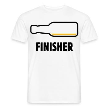 Finisher (beer / beer / beer drinker / POS 2C) - Men's T-Shirt - white - Front - AI Model Male 178 dark (178cm)