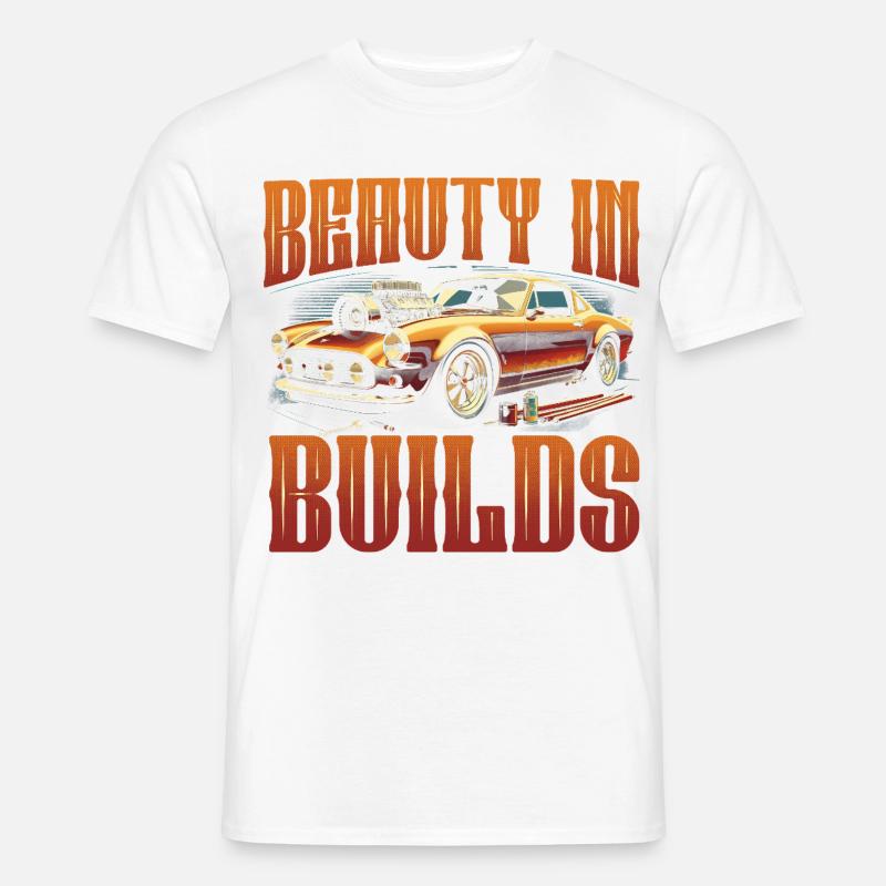 Bilrestauration Skønhed i byggerier - Mænd T-shirt - hvid