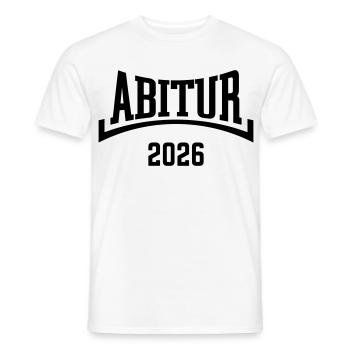 Abitur 2026 (Abiturient / Abi 26 / Konkav / B) - Männer T-Shirt - Weiß - Vorne - AI Model Male 178 dark (178cm)