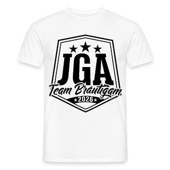 Bachelor Party 2026 Team Groom Bachelor Party - Men's T-Shirt - white - Front - AI Model Male 178 dark (178cm)