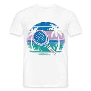 Padel Vintage - Männer T-Shirt - Weiß - Vorne - AI Model Male 178 dark (178cm)
