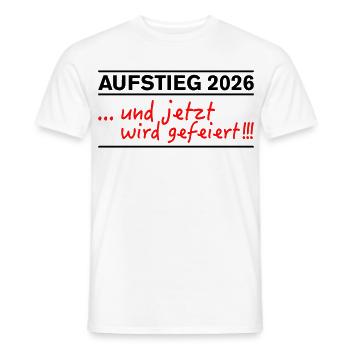 Promotion 2026 : La promotion est désormais célébrée - T-shirt homme - blanc - Devant - AI Model Male 178 dark (178cm)