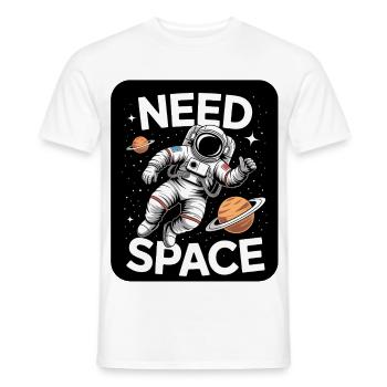 Need Space Astronaut Motiv - Männer T-Shirt - Weiß - Vorne - AI Model Male 178 dark (178cm)