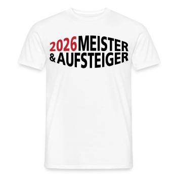 Champion and promoted team 2026 - Men's T-Shirt - white - Front - AI Model Male 178 dark (178cm)