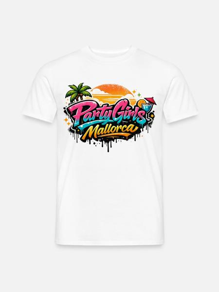 Mallorca Party Girls Graffiti - Männer T-Shirt - Weiß