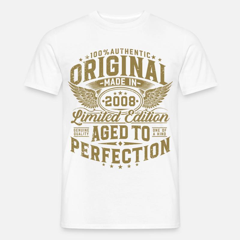 Original 18-årspresent från 2008 - T-shirt herr - vit