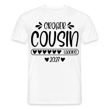 Big Cousin 2027 loading - Men's T-Shirt - white - Front - AI Model Male 178 dark (178cm)