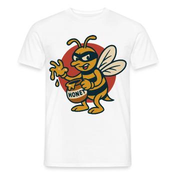 Beekeeper Bandit Honey Heist - Men's T-Shirt - white - Front - AI Model Male 178 dark (178cm)