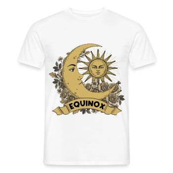 Equinox Renew Rebalance Rebirth Ostara - Men's T-Shirt - white - Front - AI Model Male 178 dark (178cm)