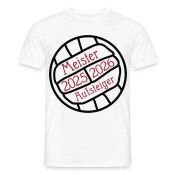 Champion and promoted team 2025/2026 - Men's T-Shirt - white - Front - AI Model Male 178 dark (178cm)