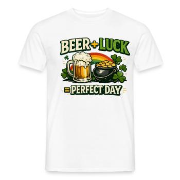 Bierglück Perfekter Tag - Männer T-Shirt - Weiß - Vorne - AI Model Male 178 dark (178cm)