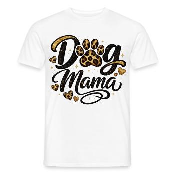 Dog Mama Golden Paw Mom Shirt - Men's T-Shirt - white - Front - AI Model Male 178 dark (178cm)