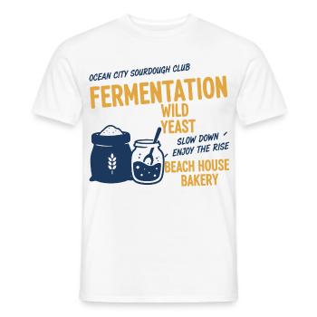 Sourdough Bread Baking Baker Sourdough Starter Jar - Männer T-Shirt - Weiß - Vorne - AI Model Male 178 dark (178cm)