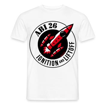 Abi 26 Ignition And Liftoff (Abitur 2026 / POS3C) - Männer T-Shirt - Weiß - Vorne - AI Model Male 178 dark (178cm)