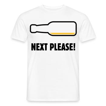 Suivant, s’il vous plaît ! (Bière / Bière / Pourrie 2C) - T-shirt homme - blanc - Devant - AI Model Male 178 dark (178cm)