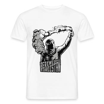 Berxwedan Kurdistan - Männer T-Shirt - Weiß - Vorne - AI Model Male 178 dark (178cm)