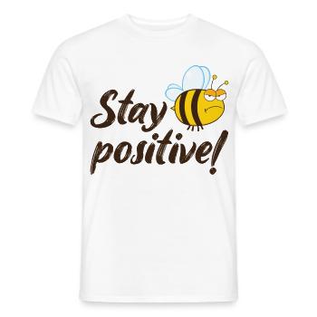 Stay Positive Grumpy Bee Humor Outfit - Männer T-Shirt - Weiß - Vorne - AI Model Male 178 dark (178cm)