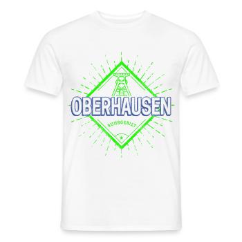 Oberhausen Stadt Deutschland Retro Zeche Souvenir - Männer T-Shirt - Weiß - Vorne - AI Model Male 178 dark (178cm)