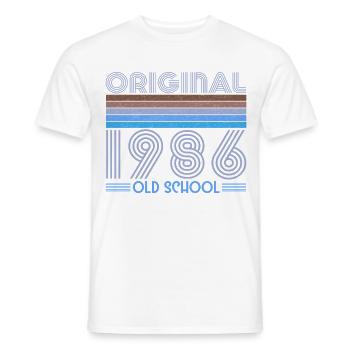 40e anniversaire original de l’old school de 1986 - T-shirt homme - blanc - Devant - AI Model Male 178 dark (178cm)