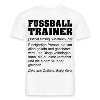Lustige Definition Fußballtrainer Geschenk - Männer T-Shirt - Weiß - Vorne - AI Model Male 178 dark (178cm)