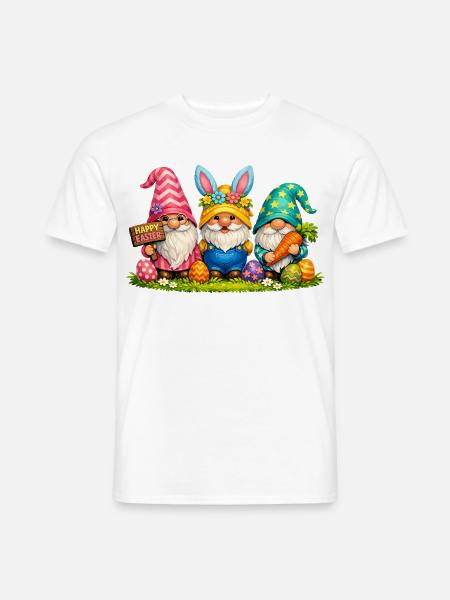 Ostern Lustige Wichtel Zwerge Oster Outfit - Männer T-Shirt - Weiß