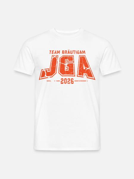 Team Bräutigam JGA 2026 Junggesellenabschied - Männer T-Shirt - Weiß