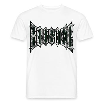 Lettrage surélevé pour les fans de voitures turbo JDM - T-shirt homme - blanc - Devant - AI Model Male 178 dark (178cm)