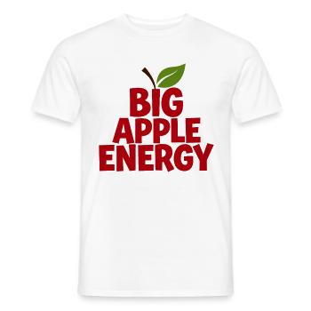 Énergie de la Grosse Pomme NYC Mode de vie à New York - T-shirt homme - blanc - Devant - AI Model Male 178 dark (178cm)