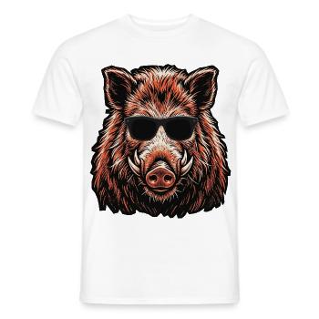 Lunettes de soleil Summer Boar - T-shirt homme - blanc - Devant - AI Model Male 178 dark (178cm)