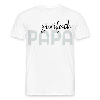 Baby Zweifach Papa - Männer T-Shirt - Weiß - Vorne - AI Model Male 178 dark (178cm)