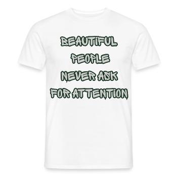 Schön - Männer T-Shirt - Weiß - Vorne - AI Model Male 178 dark (178cm)